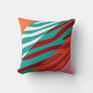 Retro Zebra Print Skin Patroon 8 Kussen