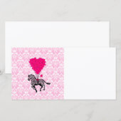 Retro zebra & roze hartballonnen (Voorkant / Achterkant)