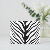 Retro Zebra Stripe Motif Briefkaart (Staand voorkant)