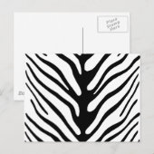 Retro Zebra Stripe Motif Briefkaart (Voorkant / Achterkant)