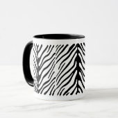 Retro Zebra Stripe Motif Mok (Voorkant links)