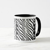 Retro Zebra Stripe Motif Mok (Voorkant rechts)