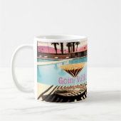 Retro  Zebra thema Poolside Palm Springs Koffiemok (Links)