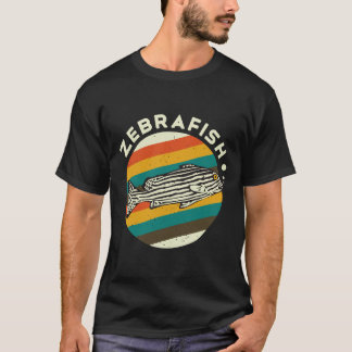Retro Zebra Vis Silhouet Idee T-shirt