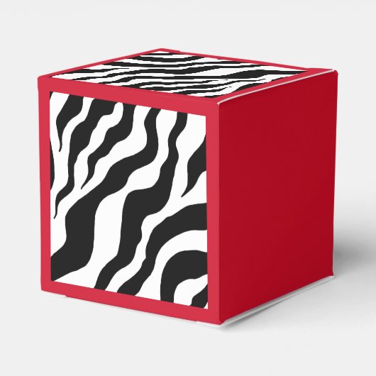 Retro zebraprint favor doosjes  (Achterkant)