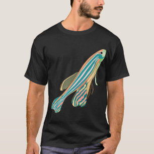 Retro Zebravissen Zebravis Gloeiend T-shirt