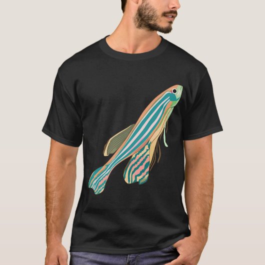 Retro Zebravissen Zebravis Gloeiend T-shirt (Voorkant)