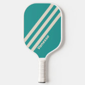Retro Zee Breeze Drie strepen met naam Pickleball Paddle (Achterkant)