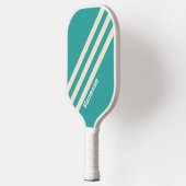 Retro Zee Breeze Drie strepen met naam Pickleball Paddle (Links)