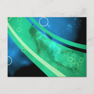 retro zee diver briefkaart