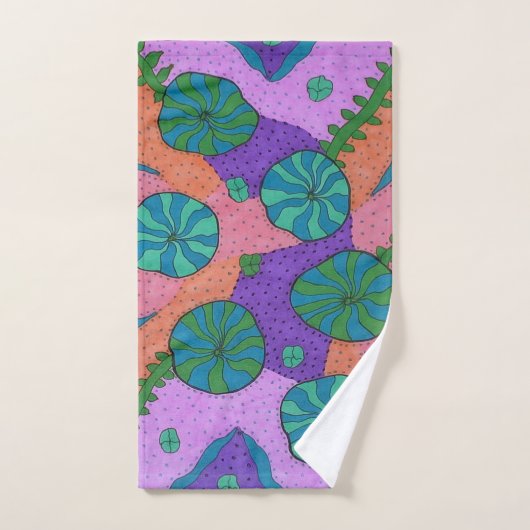 Retro Zee Garden Abstract Bad Handdoek (Handdoek)