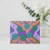 Retro Zee Garden Abstract Briefkaart (Staand voorkant)