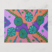 Retro Zee Garden Abstract Briefkaart (Voorkant)