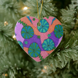 Retro Zee Garden Abstract Keramisch Ornament