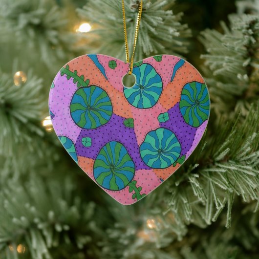 Retro Zee Garden Abstract Keramisch Ornament (Boom)