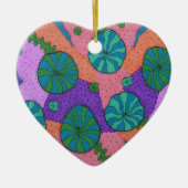 Retro Zee Garden Abstract Keramisch Ornament (Voorkant)