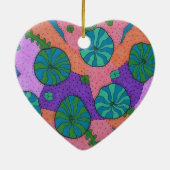 Retro Zee Garden Abstract Keramisch Ornament (Achterkant)