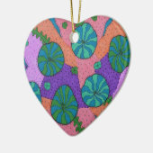 Retro Zee Garden Abstract Keramisch Ornament (Links)