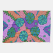 Retro Zee Garden Abstract Theedoek (Horizontaal)