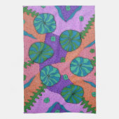 Retro Zee Garden Abstract Theedoek (Verticaal)