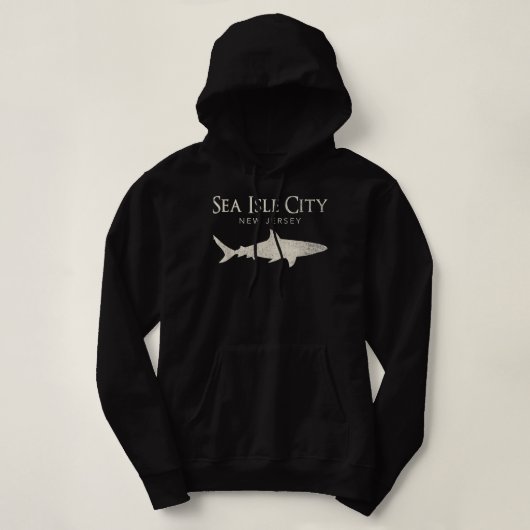 Retro Zee Isle City NJ Shark Hoodie (Design voorkant)