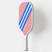 Retro Zee Kiss Stripes met naam Pickleball Paddle (Links)
