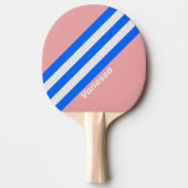 Retro Zee Kiss Stripes met naam Tafeltennisbatje (Voorkant)
