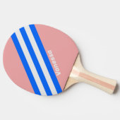 Retro Zee Kiss Stripes met naam Tafeltennisbatje (Zijkant)