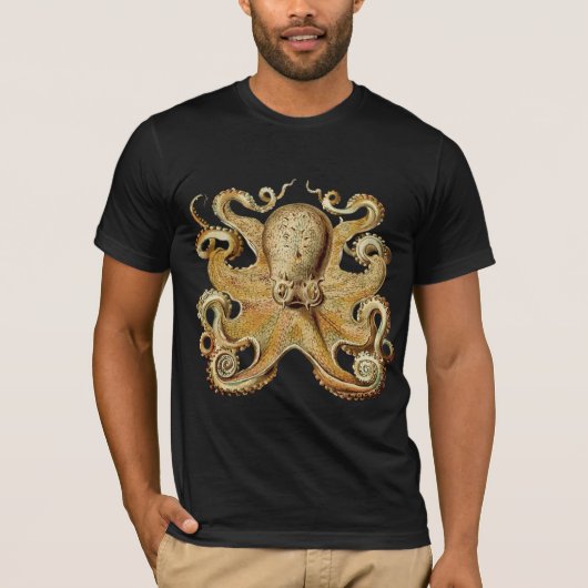 Retro Zee Odyssey:  octopus T-shirt (Voorkant)