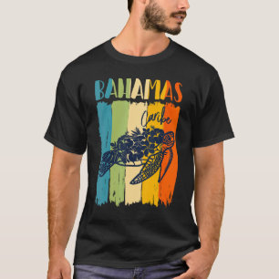 Retro Zee Schildpad Bahamas Caribe Thema Vrienden  T-shirt