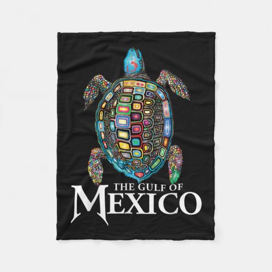 Retro Zee schildpad Golf van Mexico nooit vergeten Fleece Deken (Voorkant)