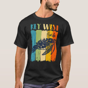 Retro Zee Turtle Key West Florida Thema Vrienden F T-shirt