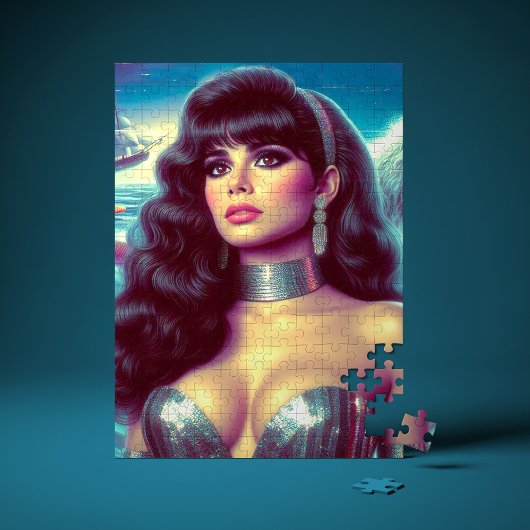 Retro Zeemeermin Pin-up Legpuzzel