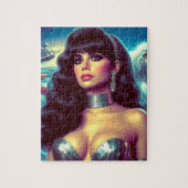 Retro Zeemeermin Pin-up Legpuzzel (Verticaal)