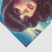 Retro Zeemeermin Pin-up Tissuepapier (Detail)
