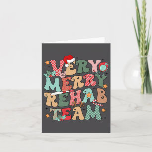 Retro Zeer Merry Rehab Team Xmas Therapie Squad SL Kaart