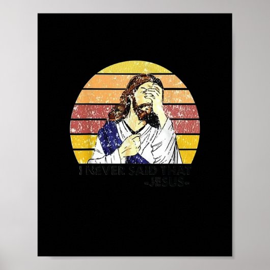 Retro zei ik nooit dat Christelijke Kerk J Poster (Voorkant)