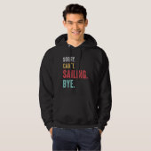 Retro  zeilboot kapitein Da Hoodie (Voorkant volledig)