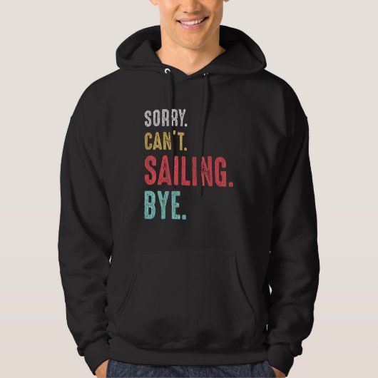 Retro  zeilboot kapitein Da Hoodie (Voorkant)