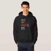 Retro  zeilboot kapitein Da Hoodie (Voorkant volledig)