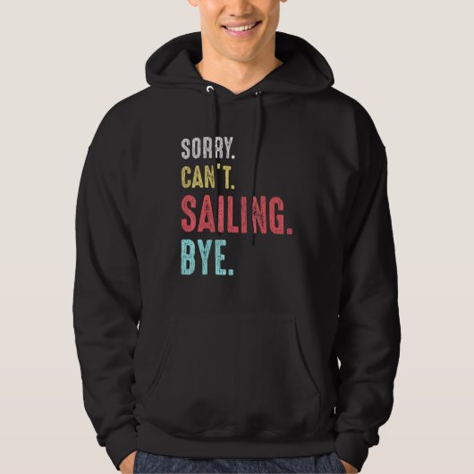 Retro  zeilboot kapitein Da Hoodie (Voorkant)