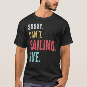 Retro  zeilboot kapitein Da T-shirt