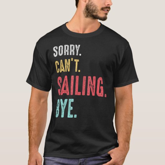 Retro zeilboot kapitein Da T-shirt (Voorkant)