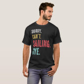 Retro zeilboot kapitein Da T-shirt (Voorkant volledig)