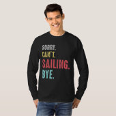 Retro zeilboot kapitein Da T-shirt (Voorkant volledig)