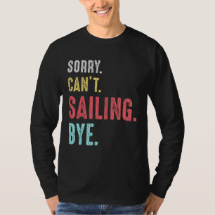 Retro  zeilboot kapitein Da T-shirt