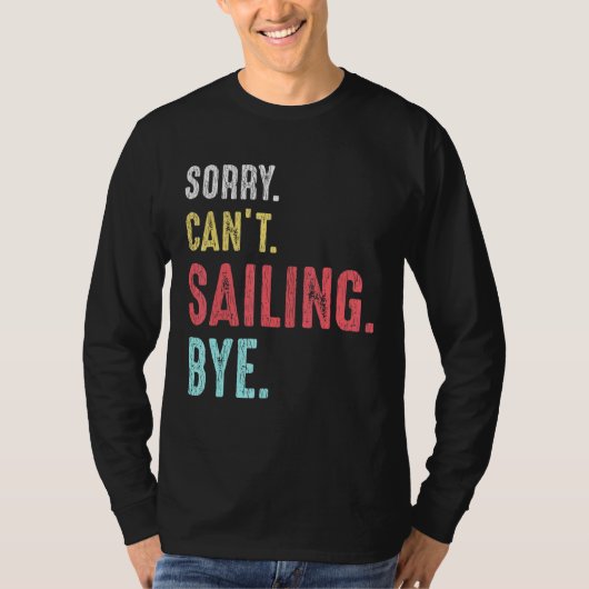 Retro zeilboot kapitein Da T-shirt (Voorkant)