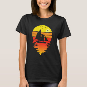Retro Zeilboot Zeilboot Eigenaar Kapitein Zeilen T-shirt