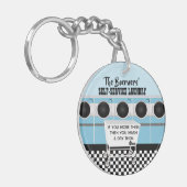 Retro Zelfbedieningsregels Sleutelhanger (Voorkant Links)