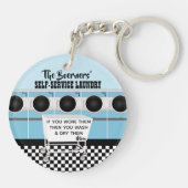 Retro Zelfbedieningsregels Sleutelhanger (Achterkant)